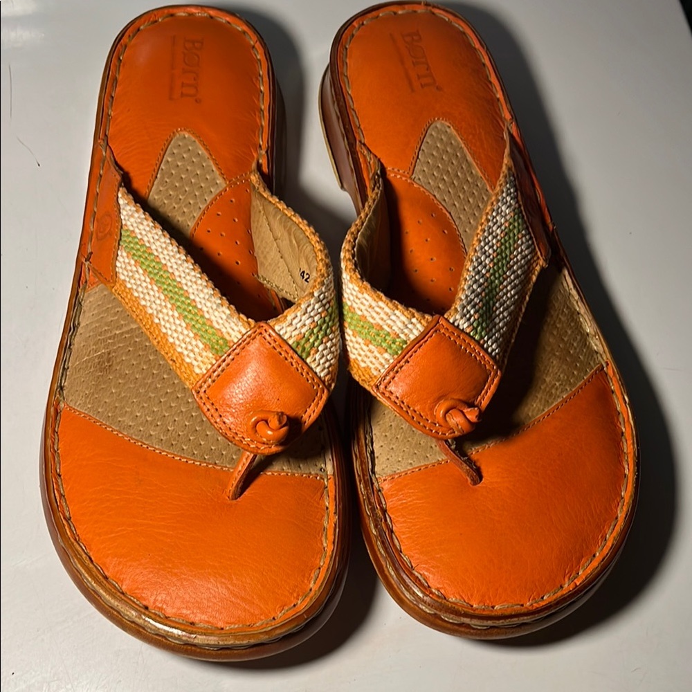 Born Orange and Tan Sandals - Picture 9 of 10